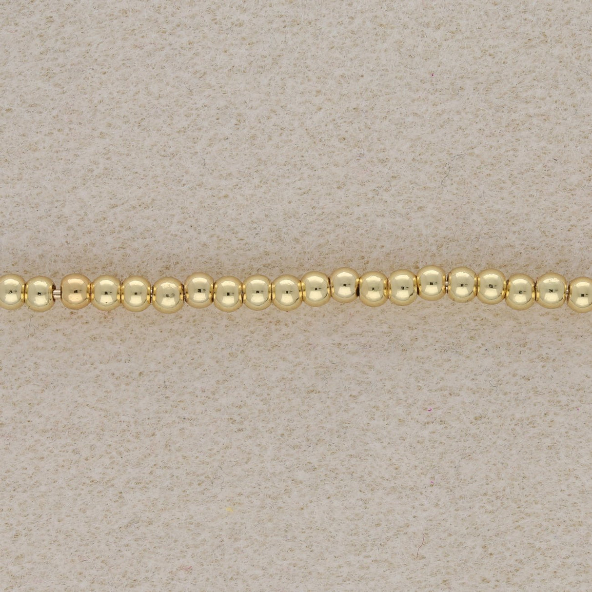 Metallperle rund - 3 mm - Gold - PerlineBeads