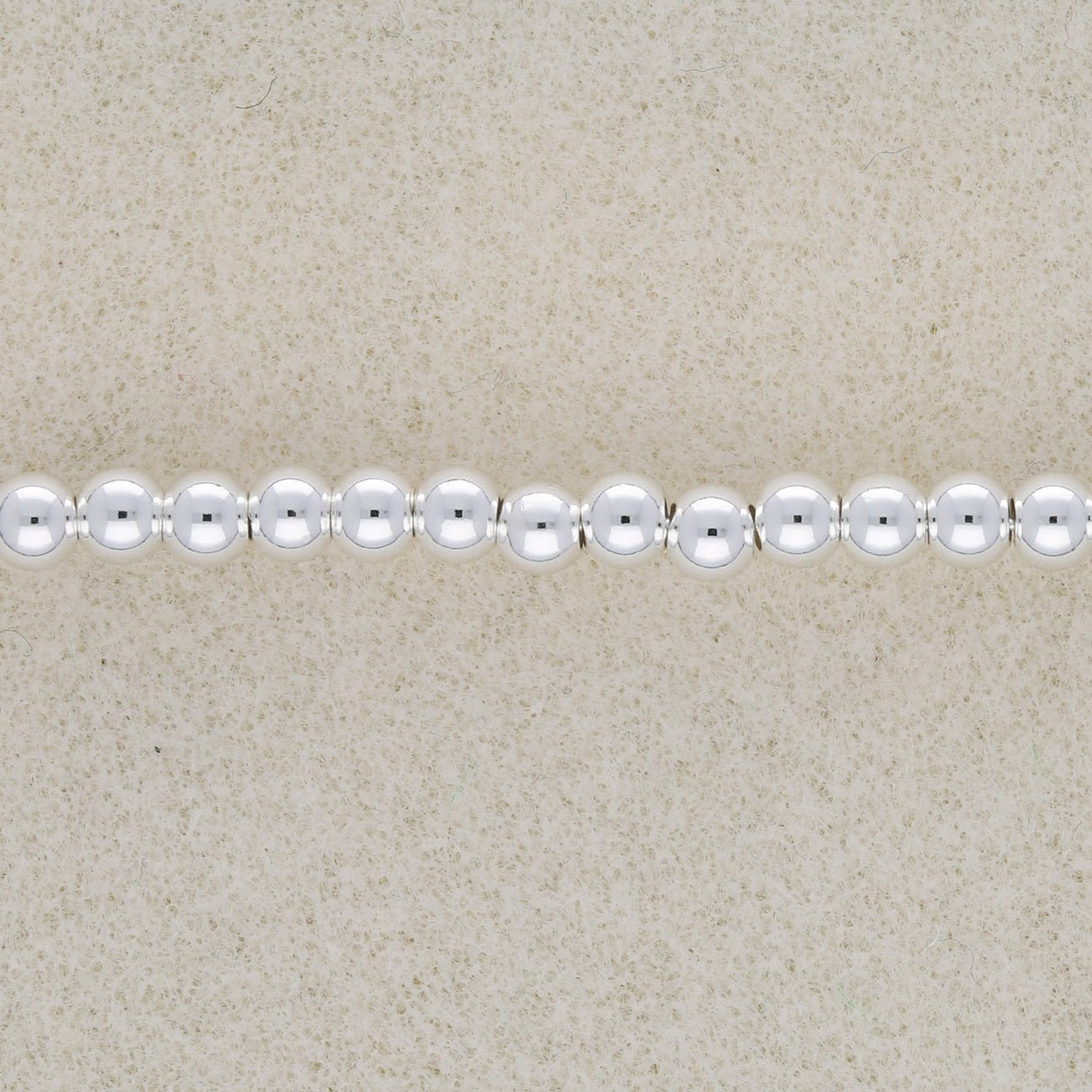 Metallperle rund 4 mm - Silber - PerlineBeads