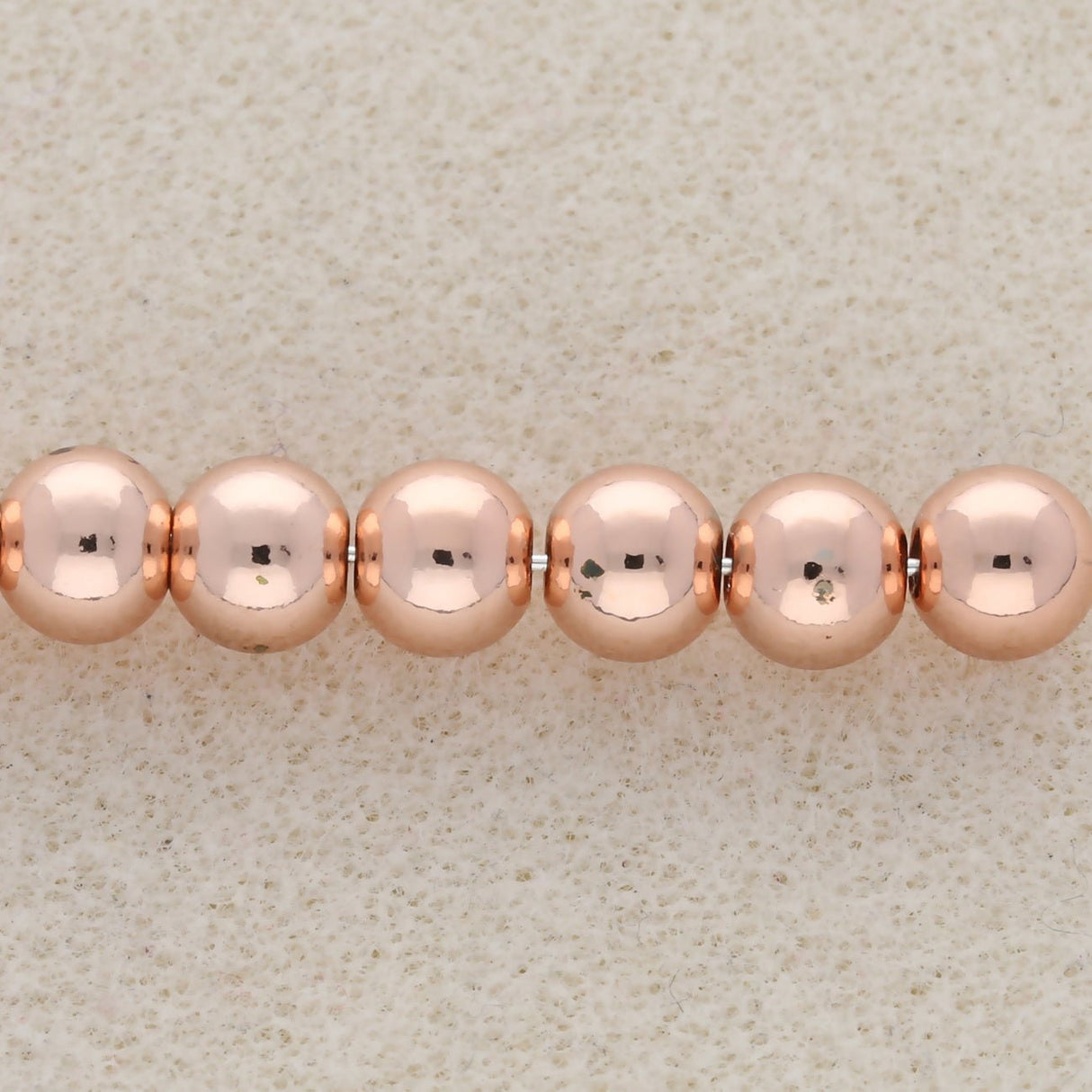 Metallperle rund - 6 mm - Rose Gold - PerlineBeads