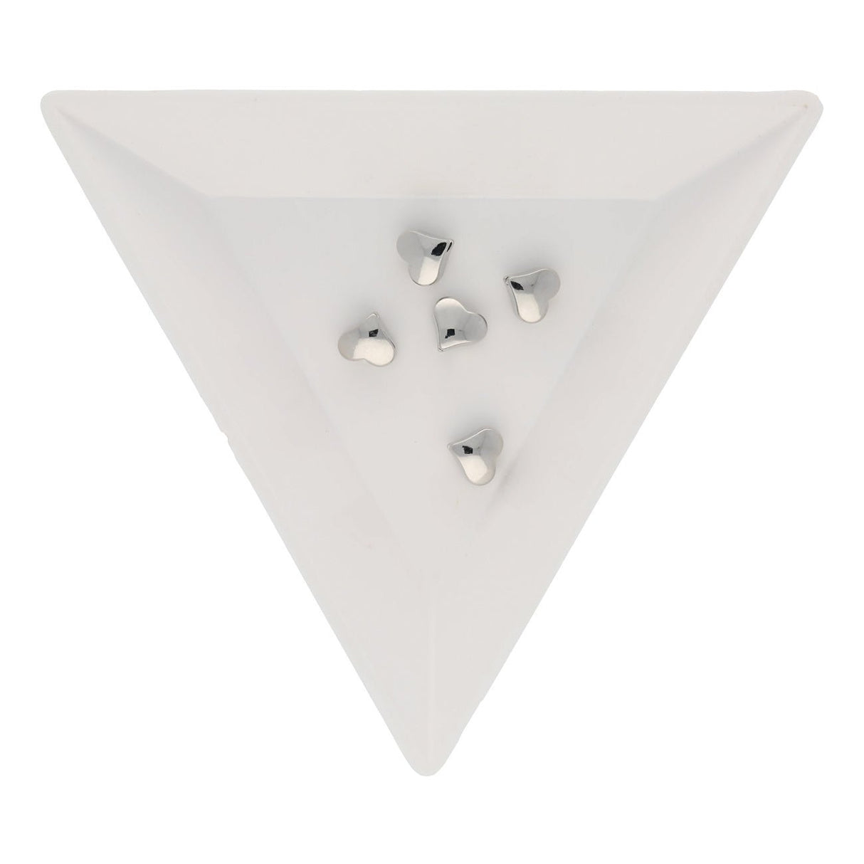 Metallperle / Spacer - Herzform 5 x 6 mm - Silber - PerlineBeads