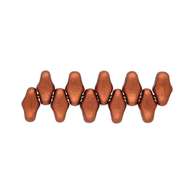 MiniDuo 2x4 mm - Crystal Bronze Fire Red - PerlineBeads