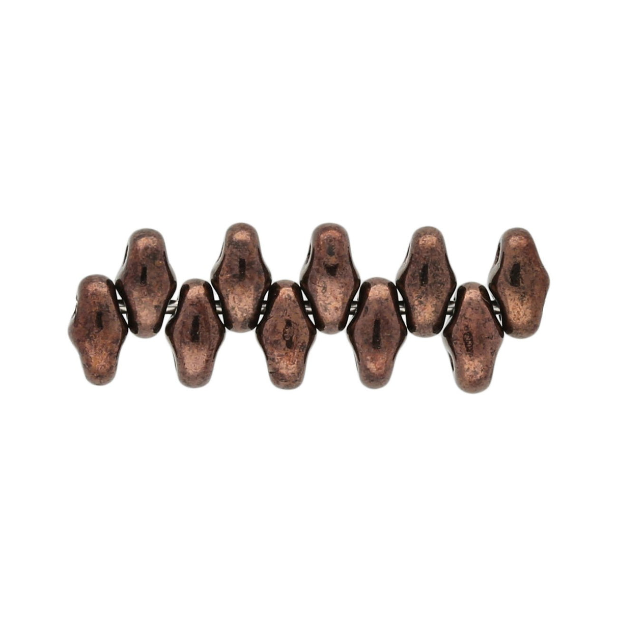 MiniDuo 2x4 mm - Jet Bronze - PerlineBeads