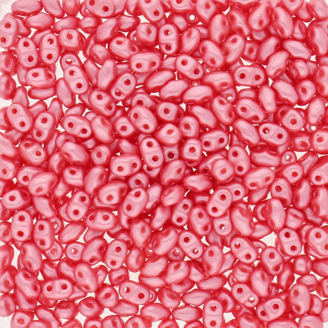 MiniDuo 2x4 mm - Pastel Light Coral - PerlineBeads