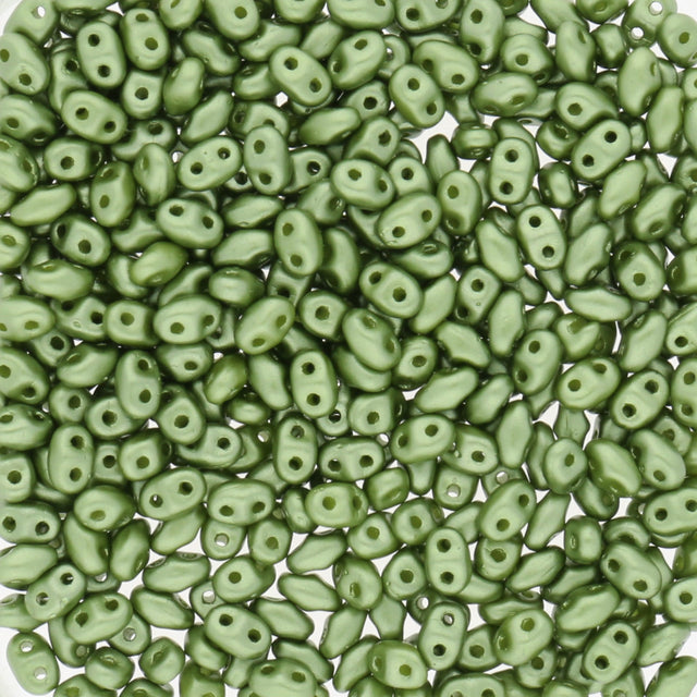 MiniDuo 2x4 mm - Pastel Olivine - PerlineBeads
