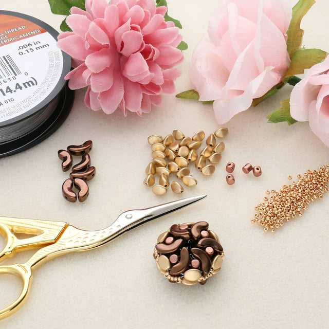 Minos® par Puca® - Copper Gold Mat - PerlineBeads