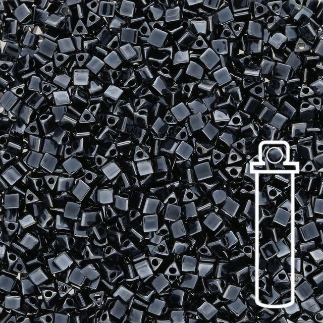 Miyuki Sharp Triangle 10/0 - Gunmetal - PerlineBeads
