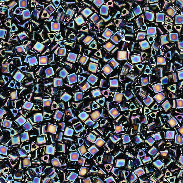 Miyuki Sharp Triangle 10/0 - Metallic Var. Blue Iris - PerlineBeads