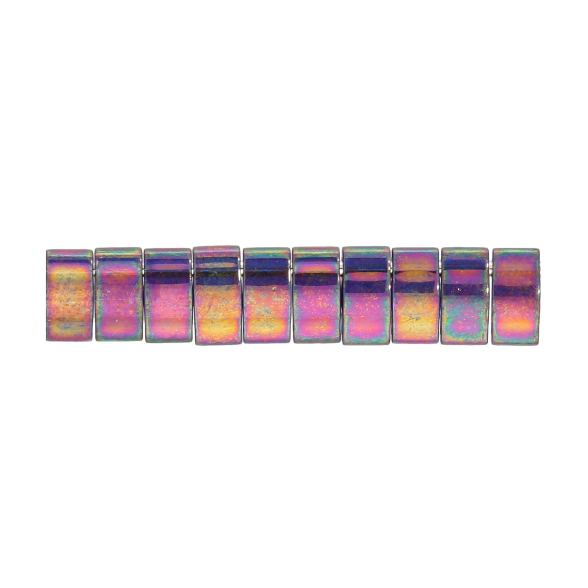 Miyuki Tila 1/2 cut bead - Plum Gold Luster - PerlineBeads