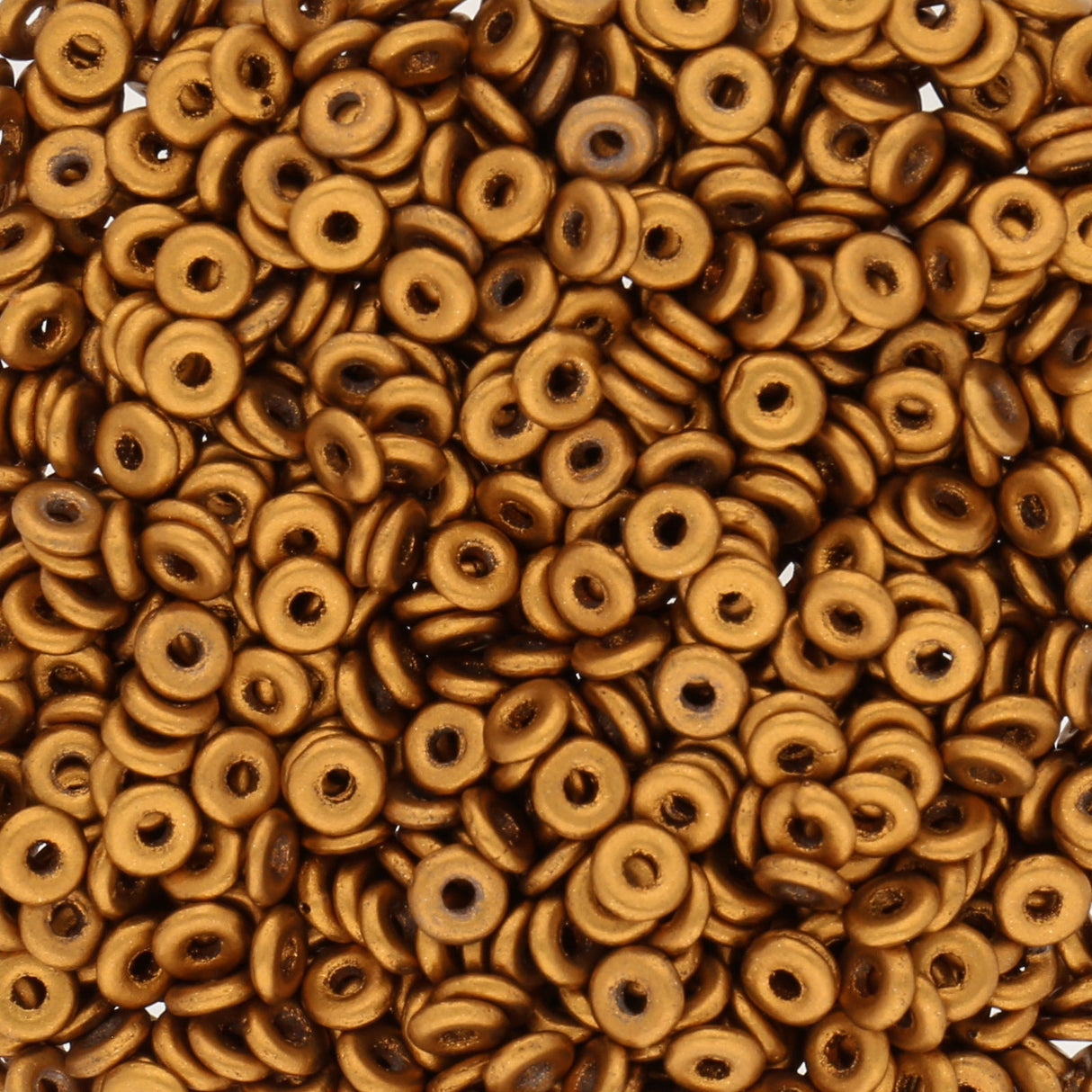 O Beads 3.8 x 1 mm - Brass Gold - PerlineBeads