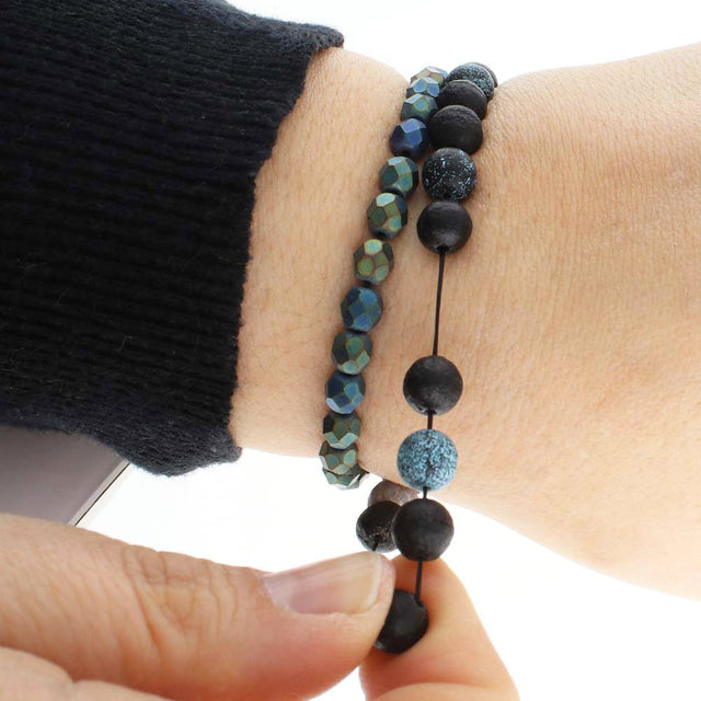 Opelon elastische Schmuck-Faserkordel 0.7 mm - schwarz - PerlineBeads