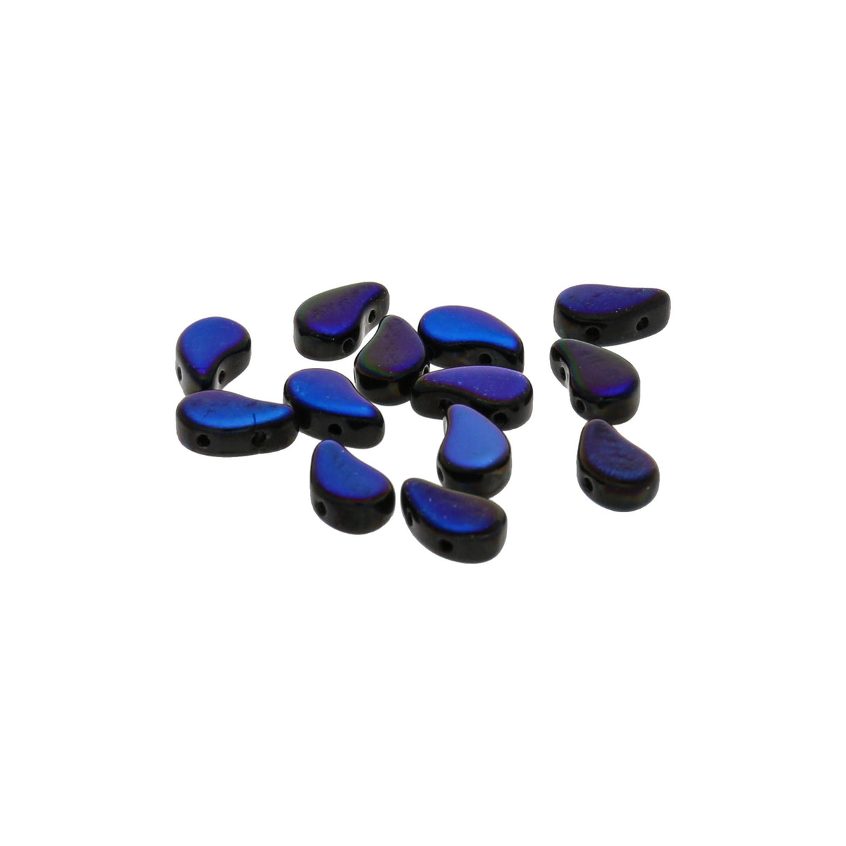 Paisley Duo - Jet Azuro - PerlineBeads