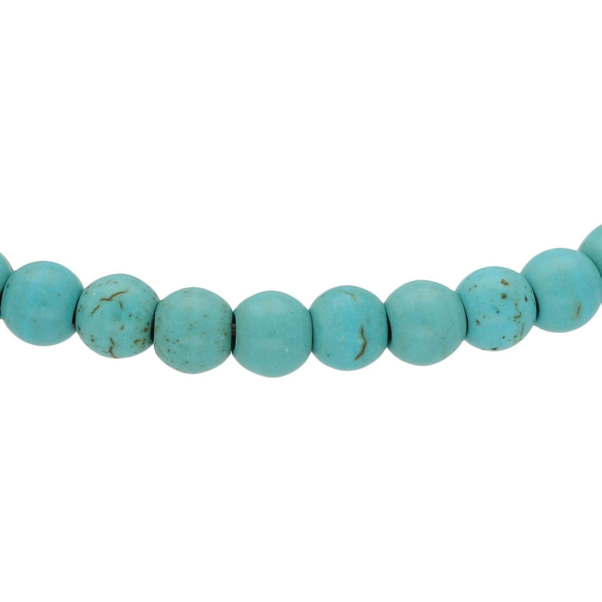 Perle aus synthetischem Türkis - rund – 6 mm (ca. 67 Stk.) - PerlineBeads