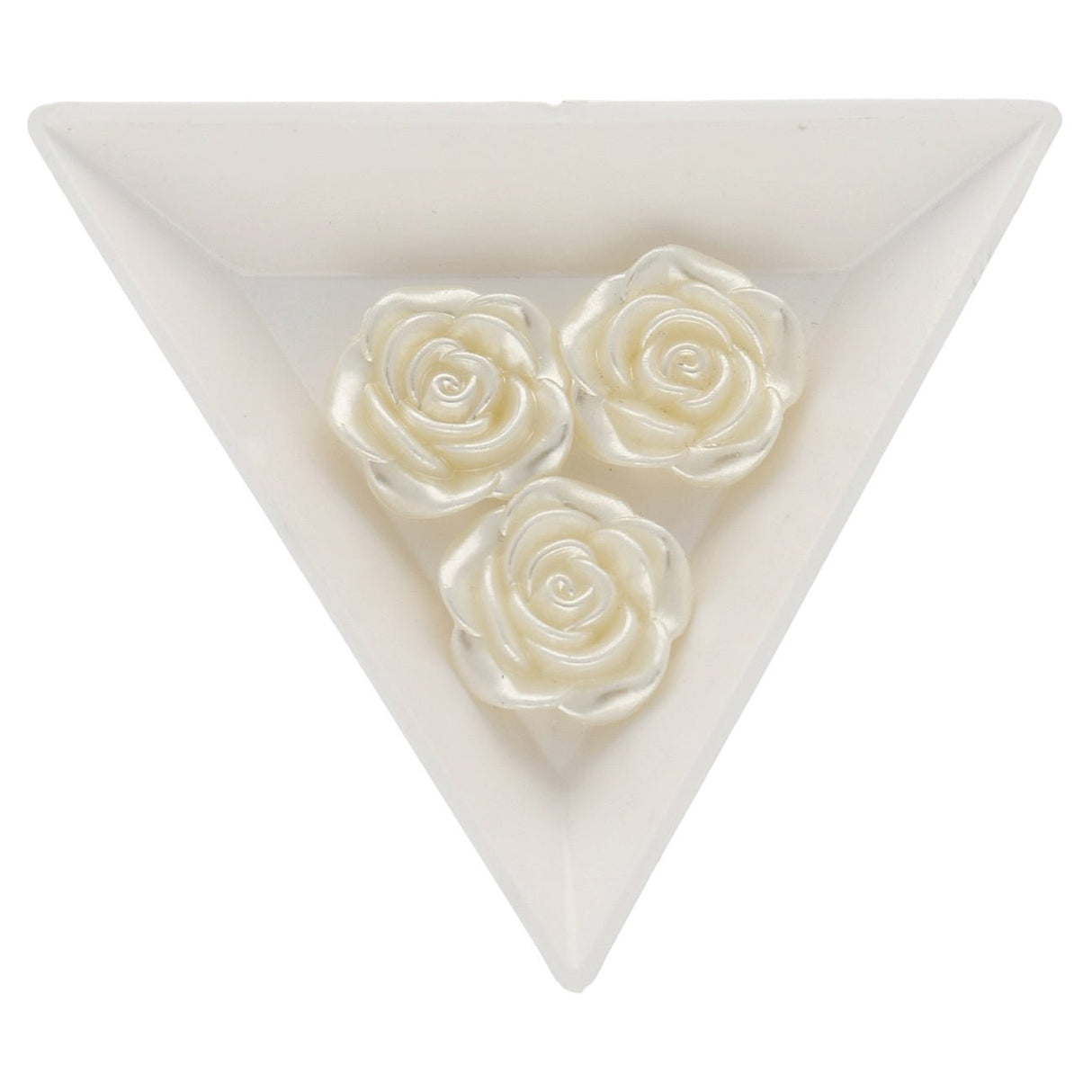 Perlen in Form einer Rose - Elfenbeinfarbe - PerlineBeads