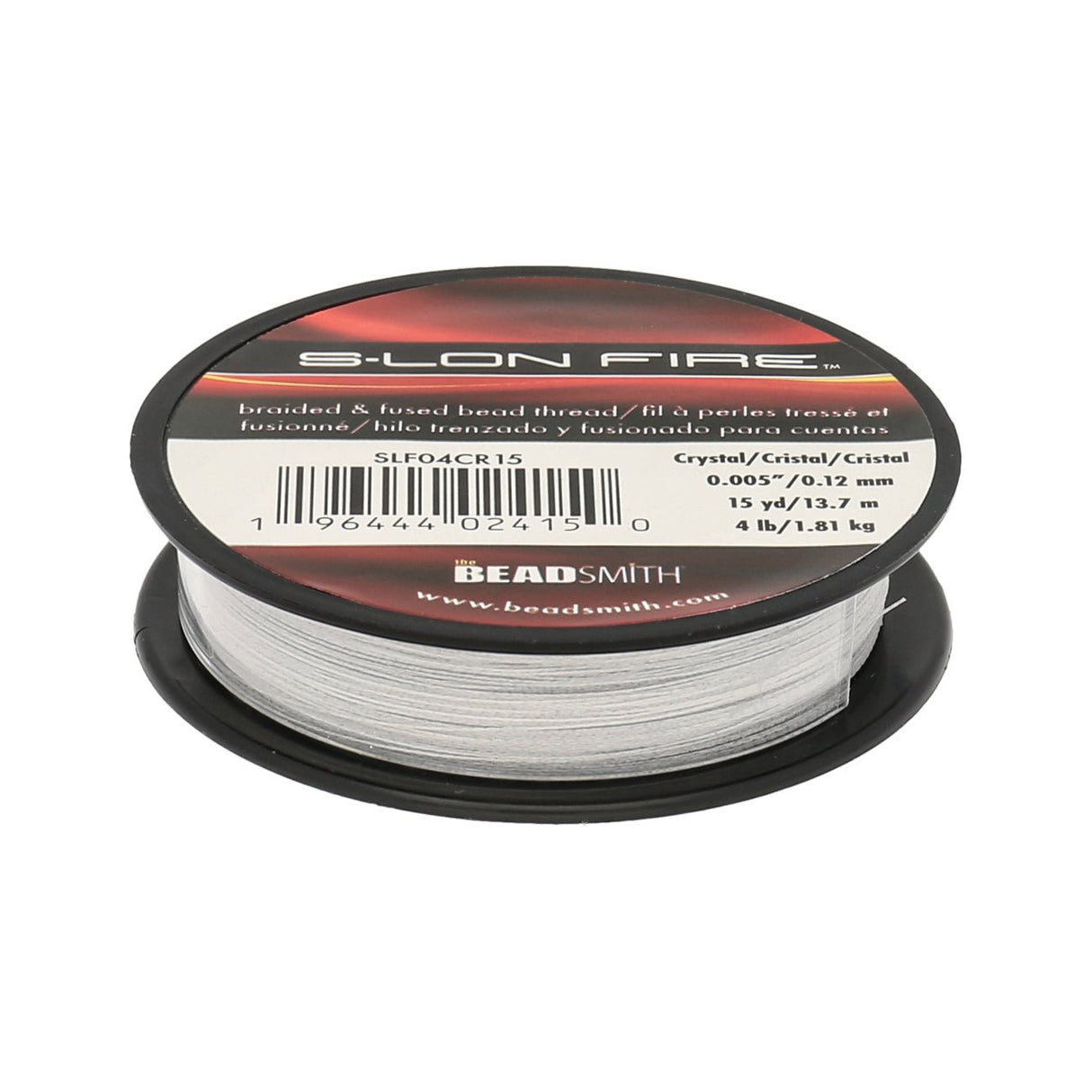 Perlenfaden S-Lon Fire 4lb - Crystal (13,7 m) - PerlineBeads