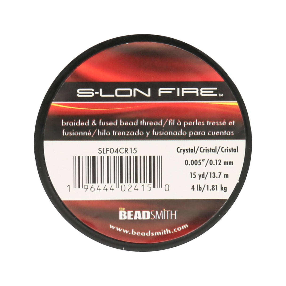 Perlenfaden S-Lon Fire 4lb - Crystal (13,7 m) - PerlineBeads