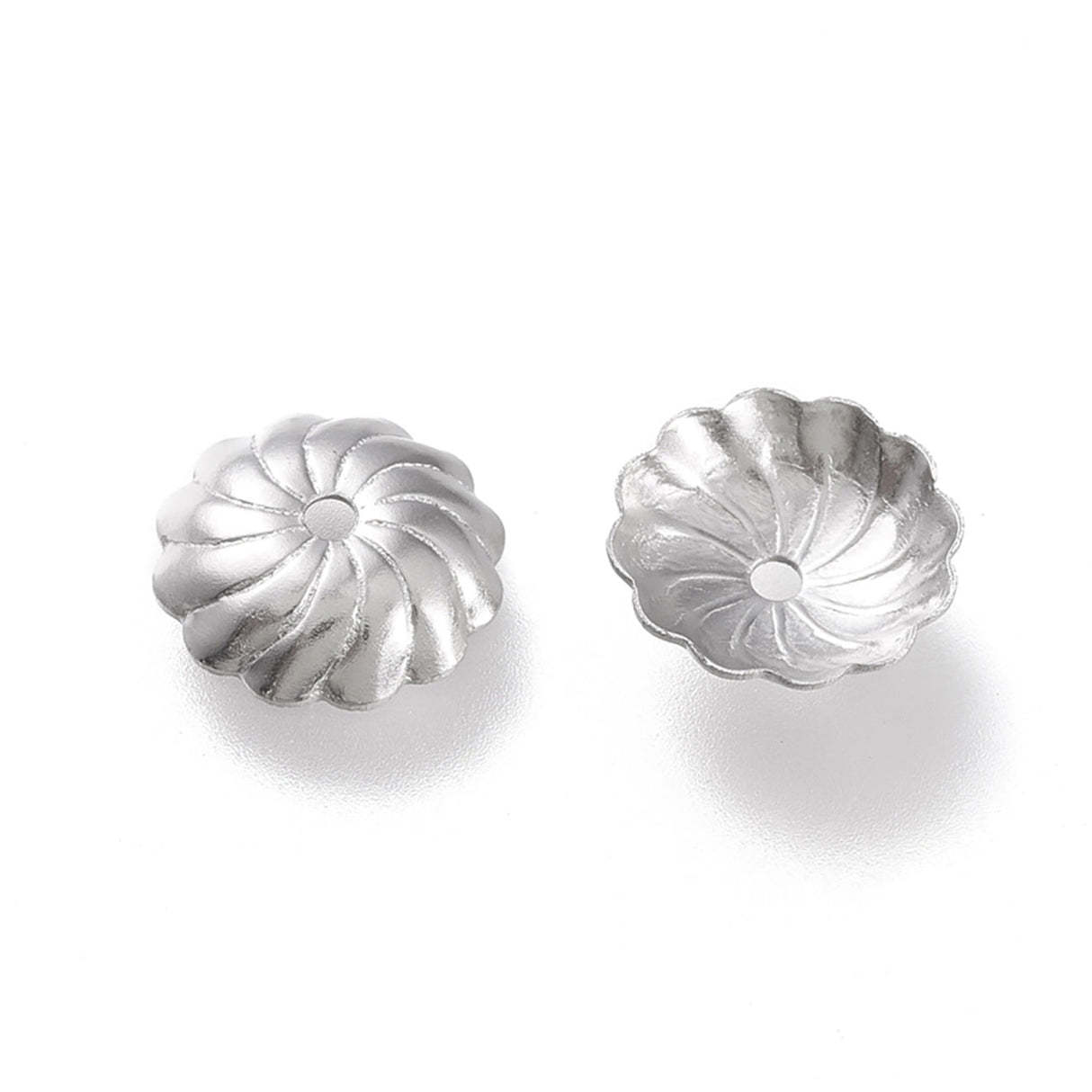 Perlenkappen Blumenform – 10 mm - Stahl - PerlineBeads