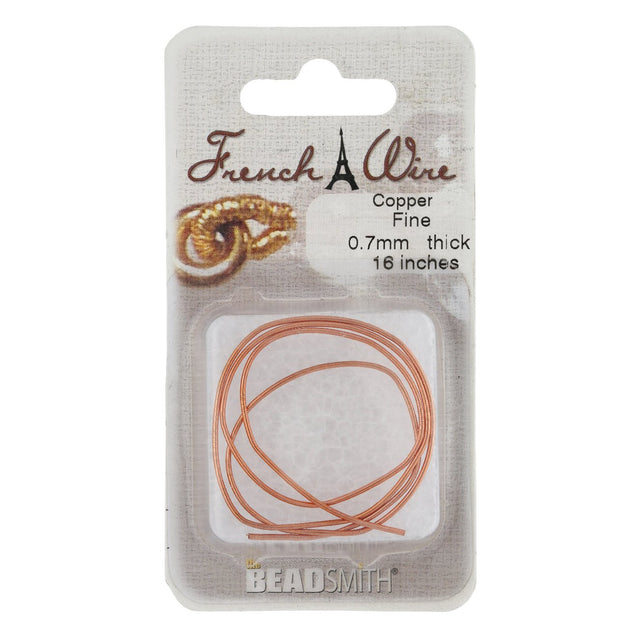 Perlspiraldraht (French Wire) 0,7 mm - Fine - Farbe Kupfer - PerlineBeads