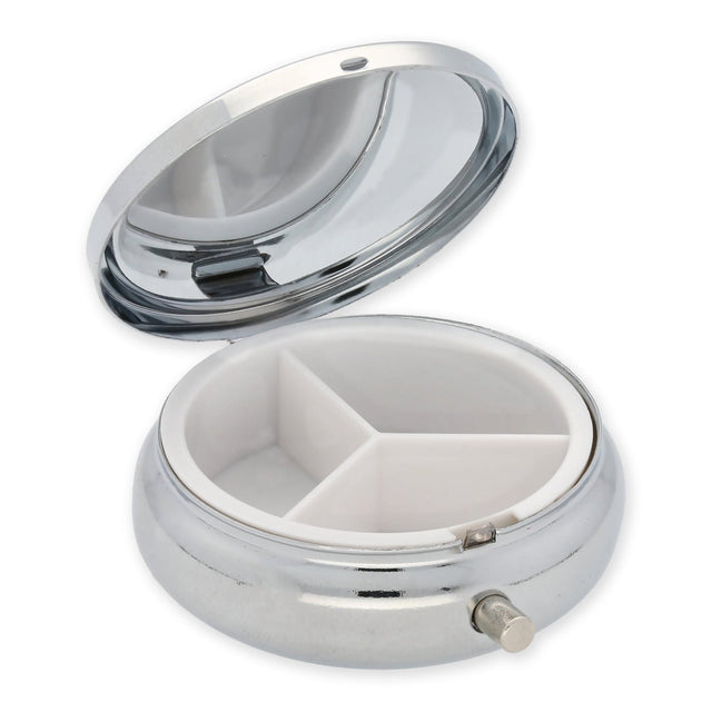 Pillendoese aus Metall mit drei Fächern - PerlineBeads