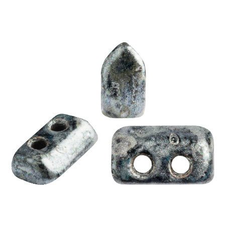 Piros® par Puca® - Metallic Mat Old Silver Spotted - PerlineBeads