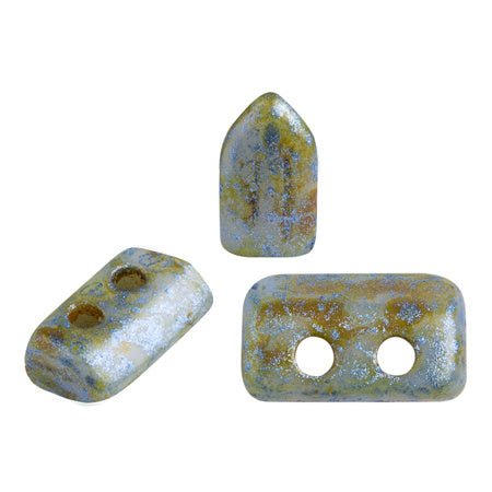 Piros® par Puca® - Opaque Blue/Green Spotted - PerlineBeads