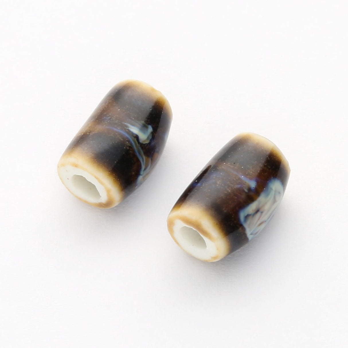 Porzellanperle Röhrenform - Camel - PerlineBeads