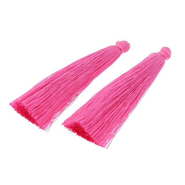 Quaste aus Nylon 65 x 6 mm - Rosarot - PerlineBeads