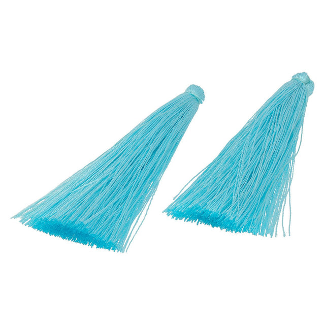 Quaste aus Nylon 65 x 6 mm - Türkis - PerlineBeads