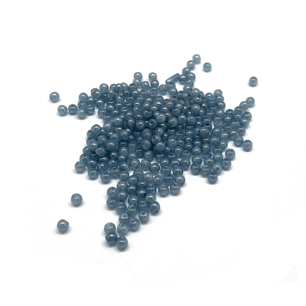 Recycelte Glasperlen 3 mm - Storm Cloud - PerlineBeads