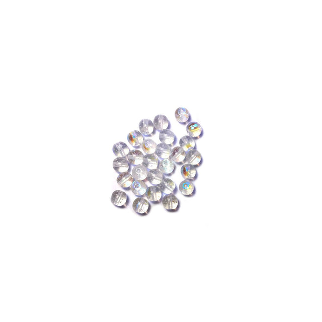 Recycelte Glasperlen 7 mm - Metallic Ice Bubbles - PerlineBeads