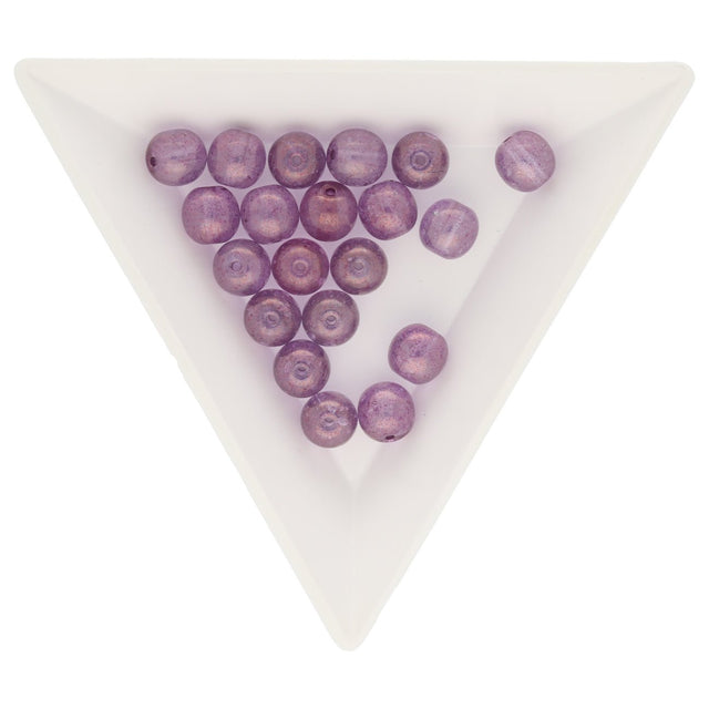 Recycelte Glasperlen 7 mm - Purple Bubbles - PerlineBeads