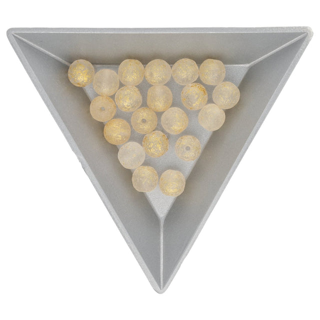 Recycelte Glasperlen 7 mm - Rough Gold Bubbles - PerlineBeads