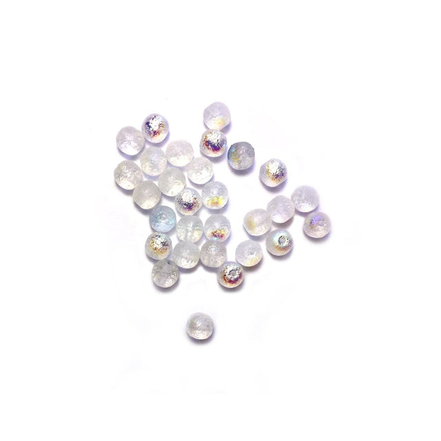 Recycelte Glasperlen 7 mm - Rough Ice Bubbles - PerlineBeads