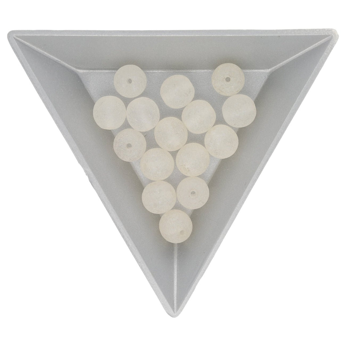 Recycelte Glasperlen 8 mm - Matt Crystal - PerlineBeads