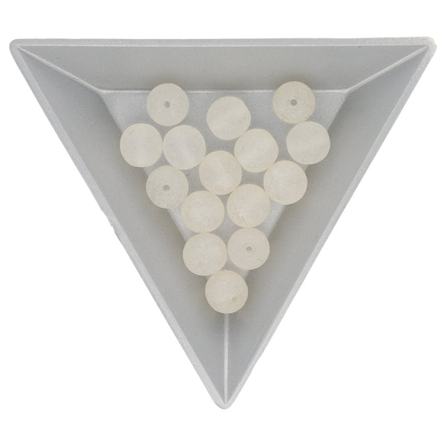 Recycelte Glasperlen 8 mm - Matt Crystal - PerlineBeads