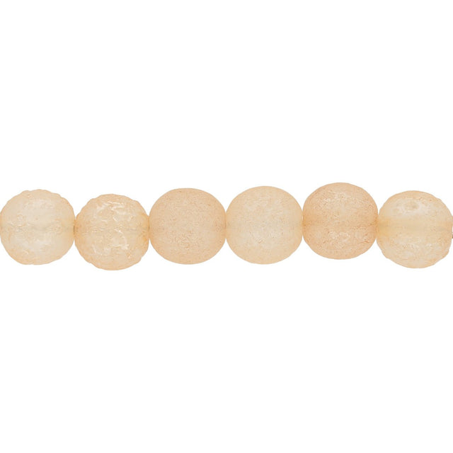 Recycelte Glasperlen 8 mm - Matt Light Orange - PerlineBeads