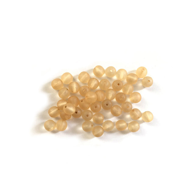 Recycelte Glasperlen 8 mm - Matt Light Orange - PerlineBeads