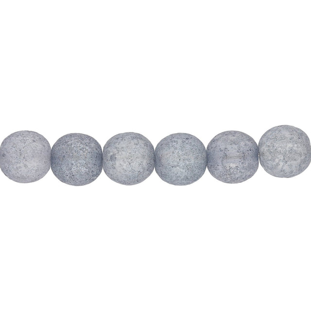 Recycelte Glasperlen 8 mm - Matt Night Blue - PerlineBeads