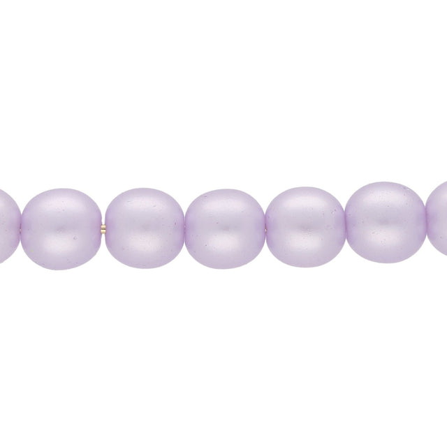 Recycelte Glasperlen 8 mm - Pearly Lilac Bubbles - PerlineBeads