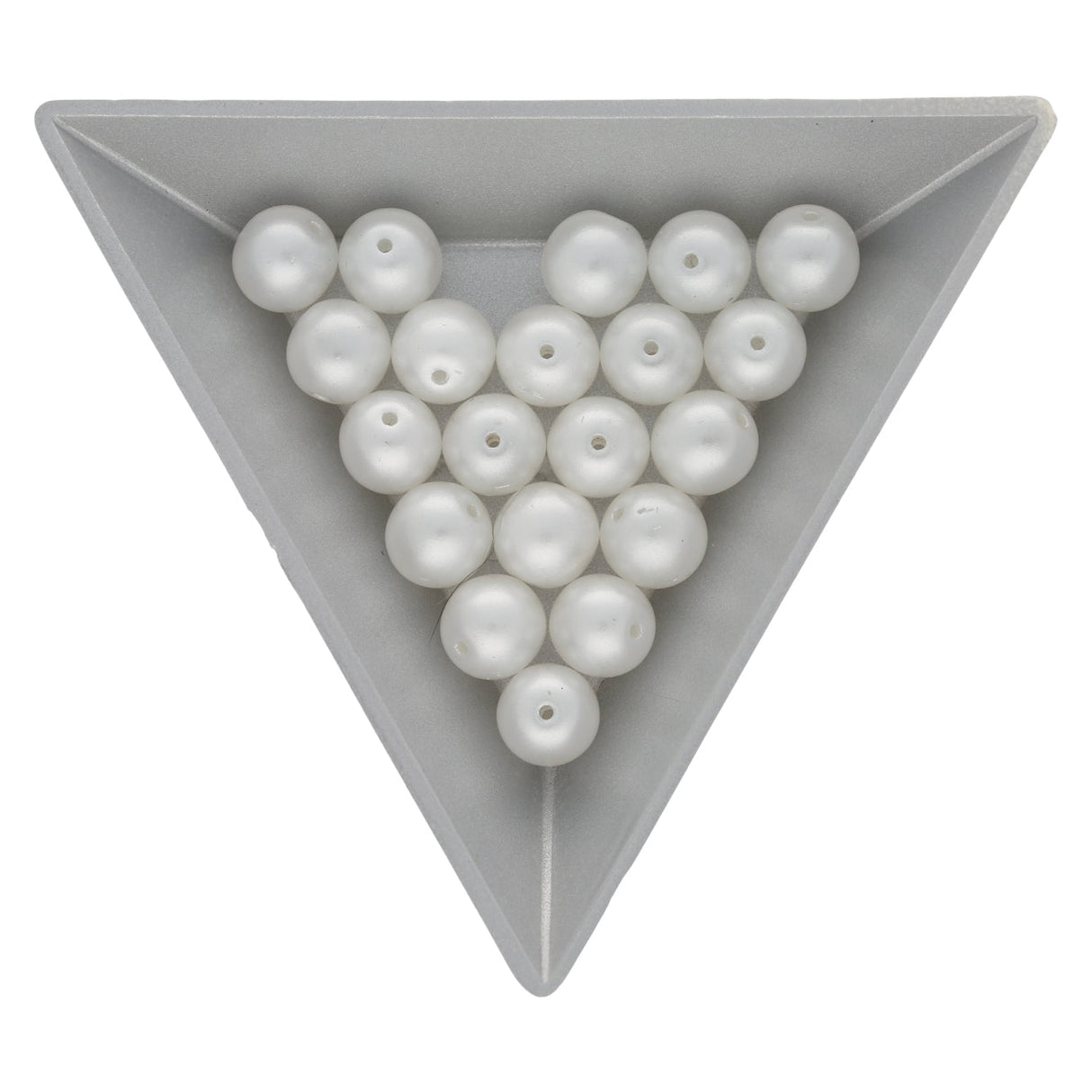Recycelte Glasperlen 8 mm - Pearly White Bubbles - PerlineBeads