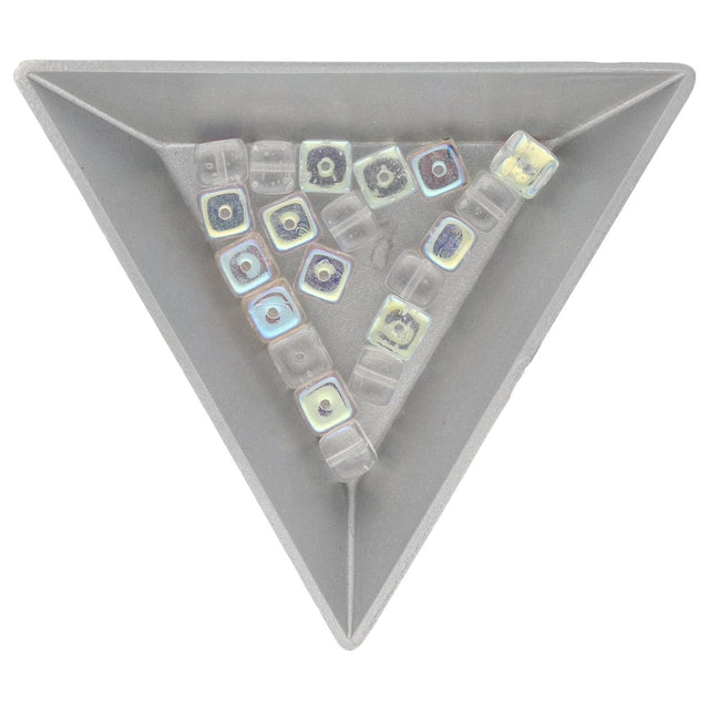Recycelte Glasperlen "Cubes" - Metallic Ice - PerlineBeads