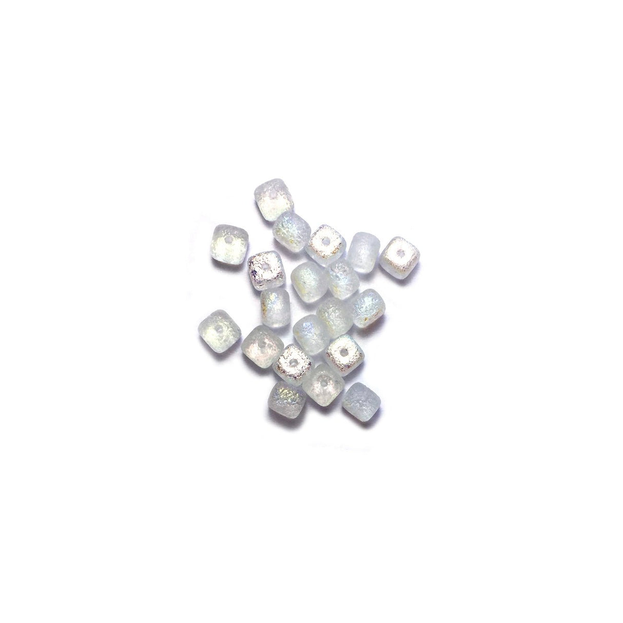Recycelte Glasperlen "Cubes" - Rough Ice - PerlineBeads