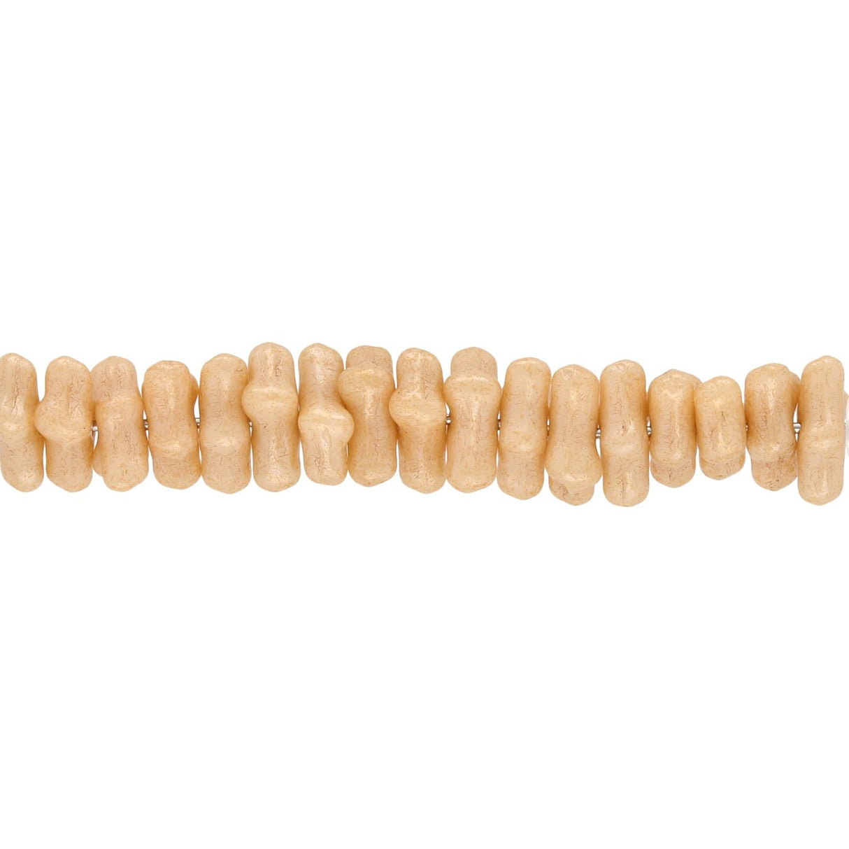 Recycelte Glasperlen "Tiny Bones" - Ceramic Beige - PerlineBeads