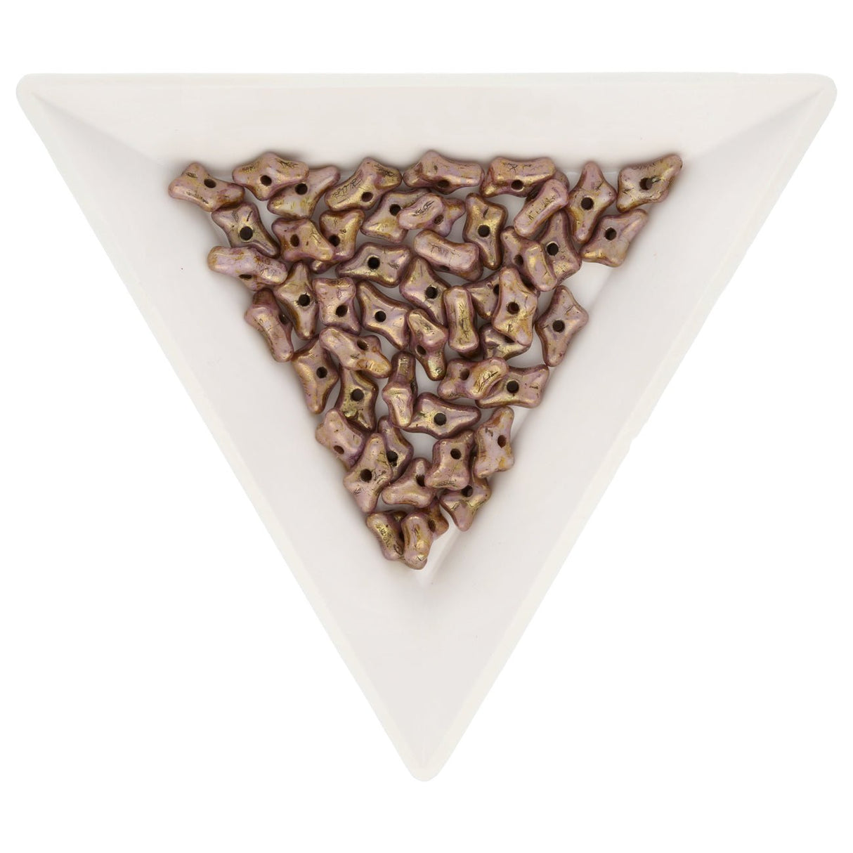Recycelte Glasperlen "Tiny Bones" - Copper Penny - PerlineBeads
