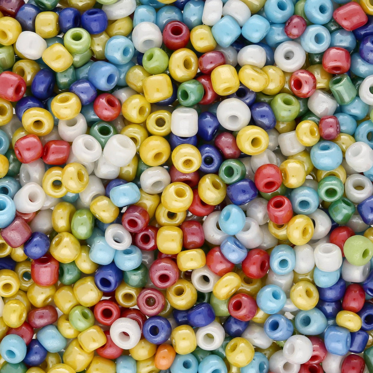 Rocailles Glasperlen 3 mm unregelmässige Grösse – Tutti Frutti Mix - PerlineBeads