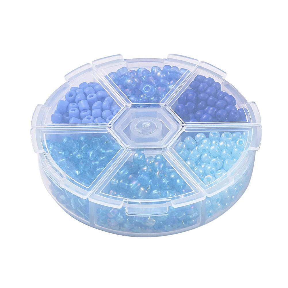 Rocailles Glasperlen 6/0 unregelmässige Grösse – Set B - PerlineBeads