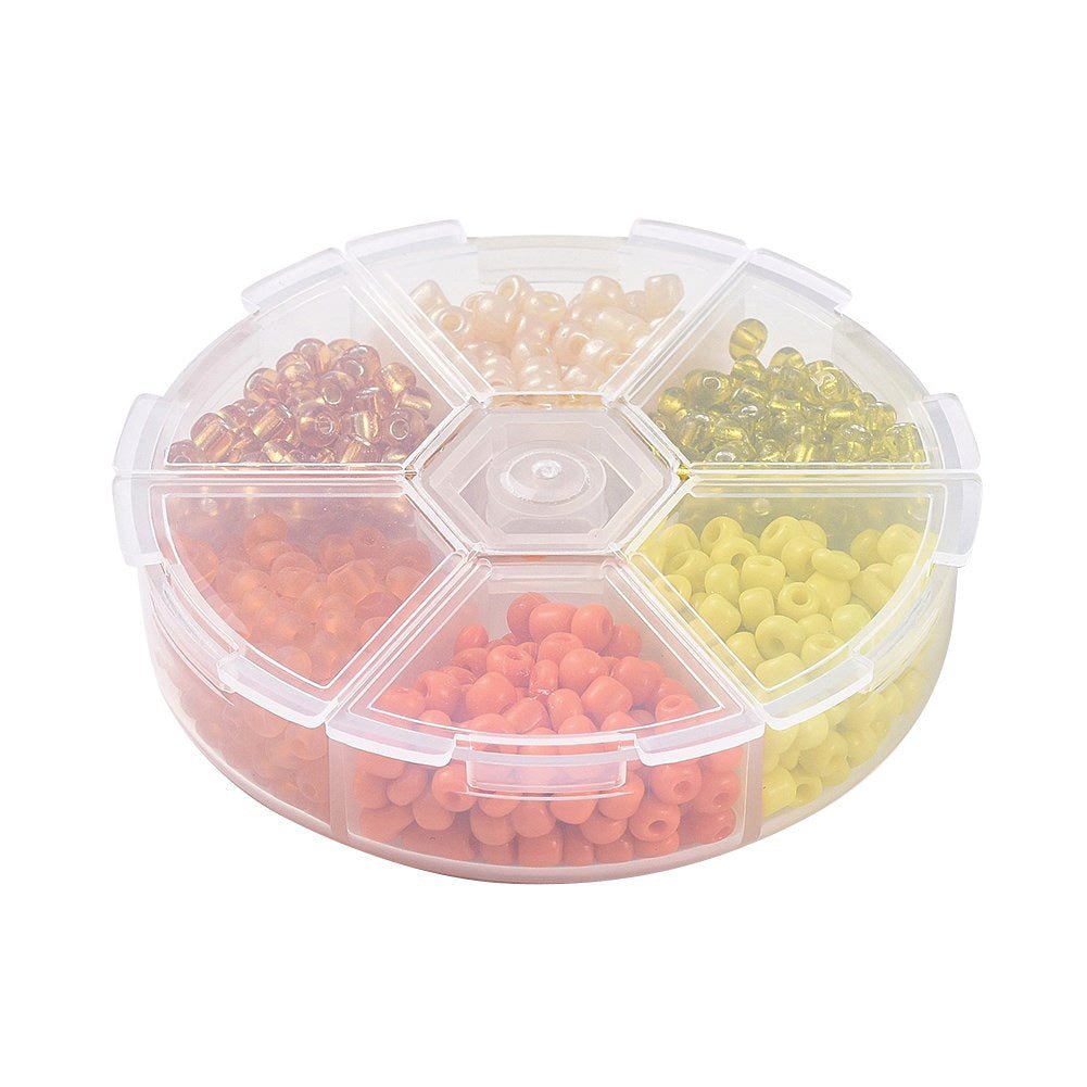 Rocailles Glasperlen 6/0 unregelmässige Grösse – Set D - PerlineBeads