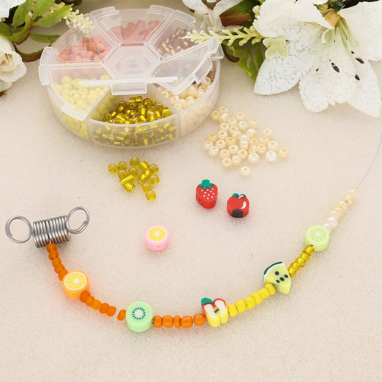 Rocailles Glasperlen 6/0 unregelmässige Grösse – Set D - PerlineBeads