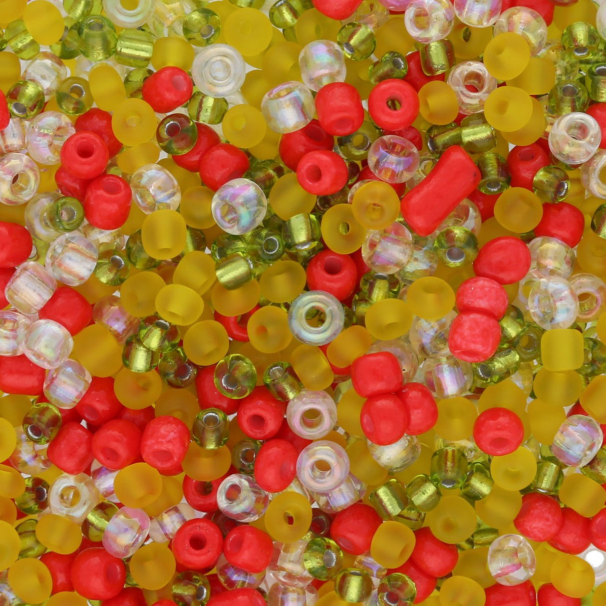 Rocailles Glasperlen Mix 8/0 unregelmässige Grösse – Poppy Field - PerlineBeads