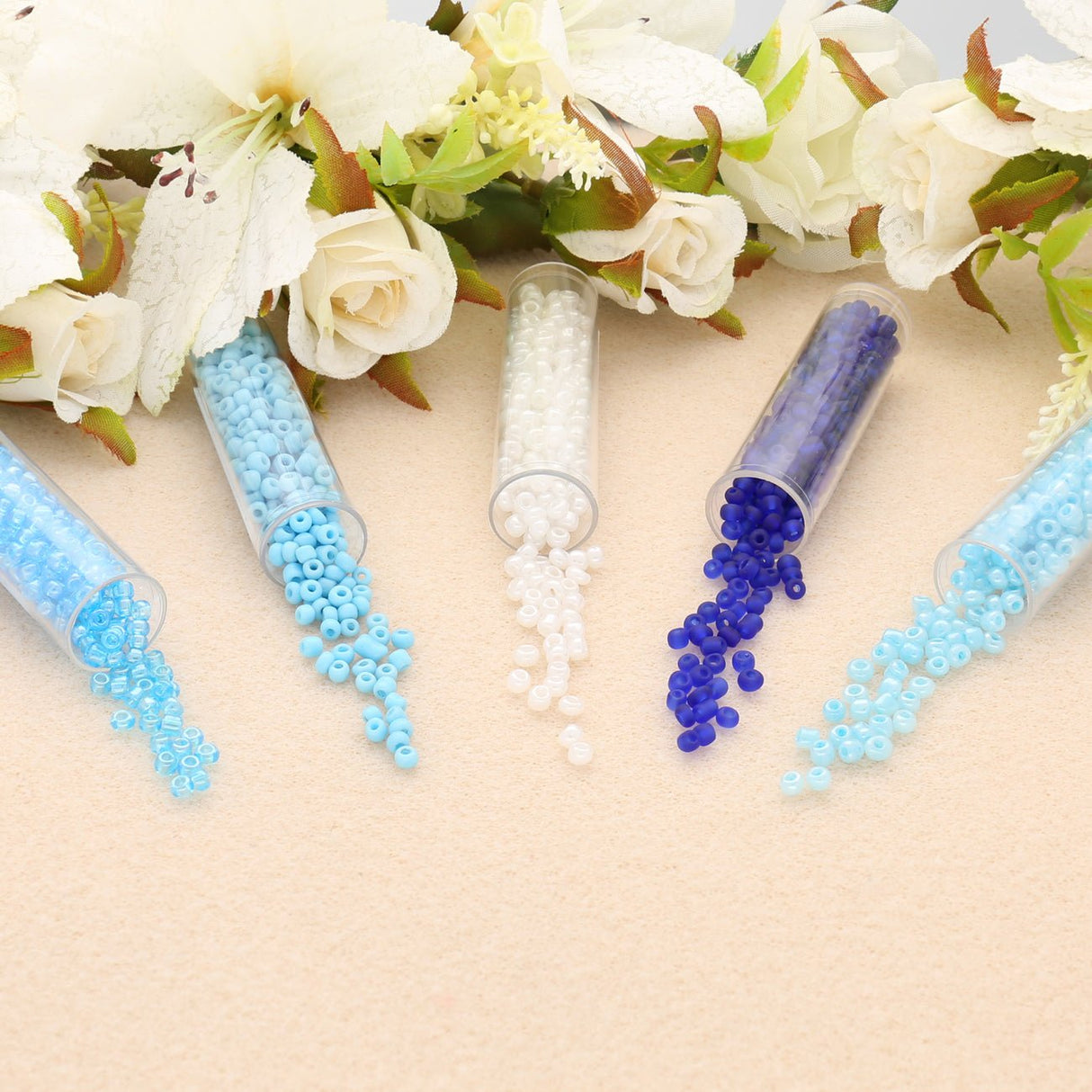 Rocailles Glasperlen Mix 8/0 unregelmässige Grösse – Winter - PerlineBeads