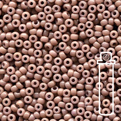 Rocailles-Perlen Miyuki 11/0 – Duracoat Opaque Dyed Gray - PerlineBeads